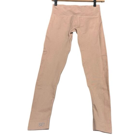 Set Active‎ SculptFlex Seamless High Rise Leggings Ribbed Pants Gym Size Small - Picture 1 of 5
